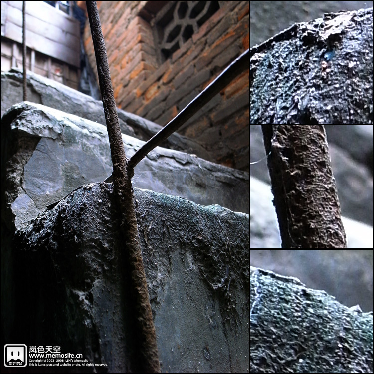 破旧的楼梯，光暗对比不错