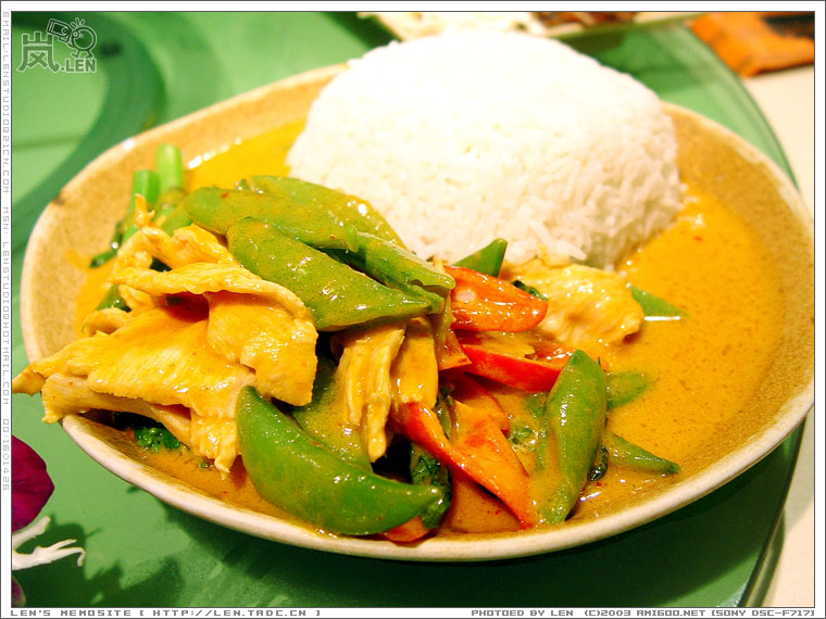 咖喱肉片饭，微辣