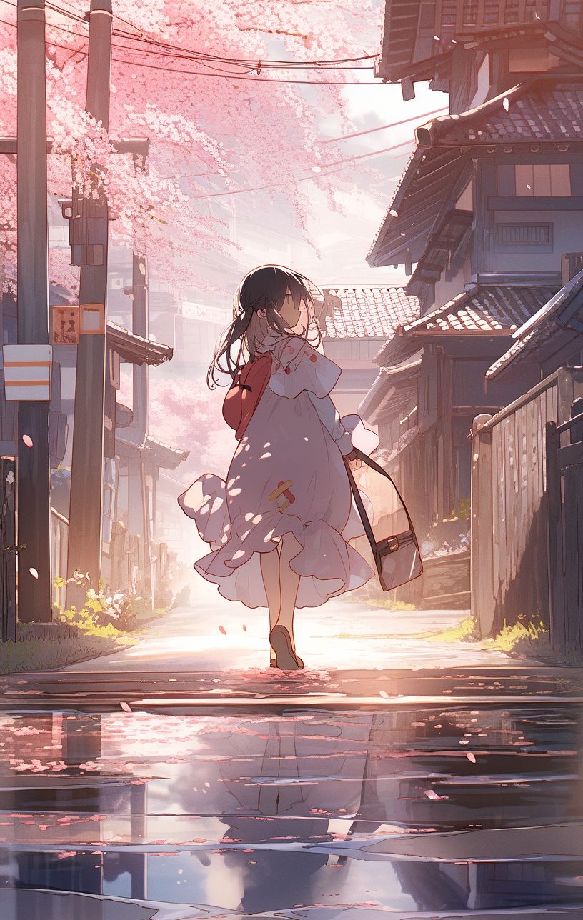 NC MKT a girl walks through a village on the ground in the styl 17ae48b1 7d88 415d b77e 863b1f5b624c